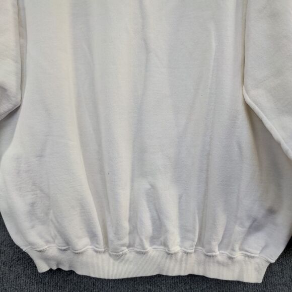 Del Sol Men's St. Maarten Pullover Crew Neck Sweatshirt White XXL Heavyweight - Picture 5 of 16